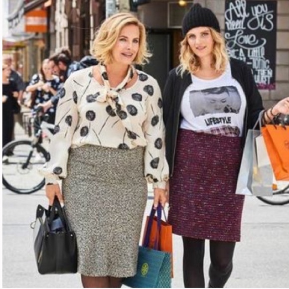 Style & Company Purple Plum Tweed Skirt - Picture 7 of 7